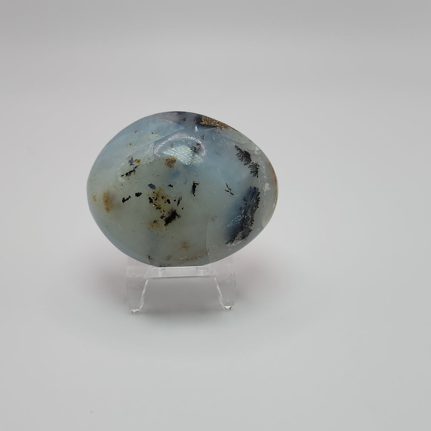 Blue Andean Opal Palm Stone - Peru