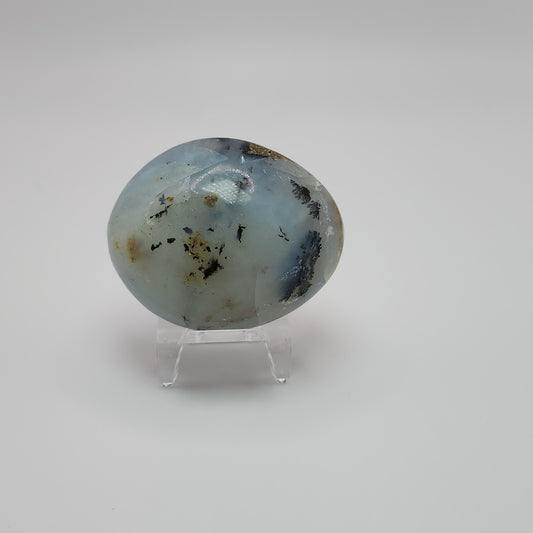 Blue Andean Opal Palm Stone - Peru