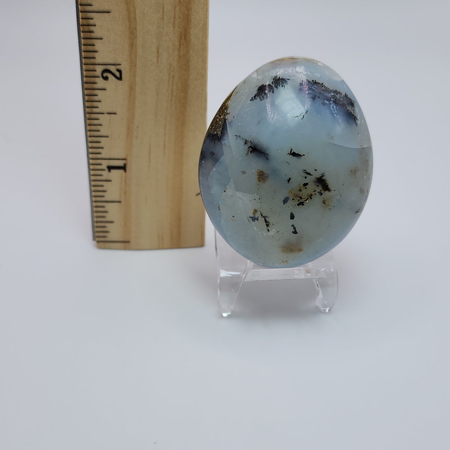 Blue Andean Opal Palm Stone - Peru