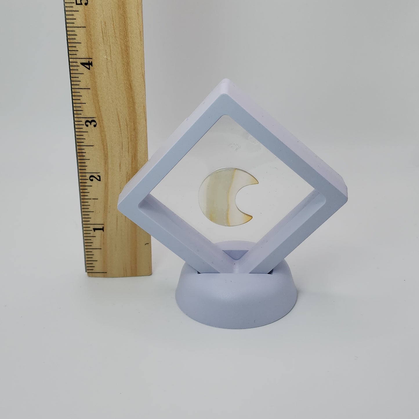 Iris Agate Moon Carving