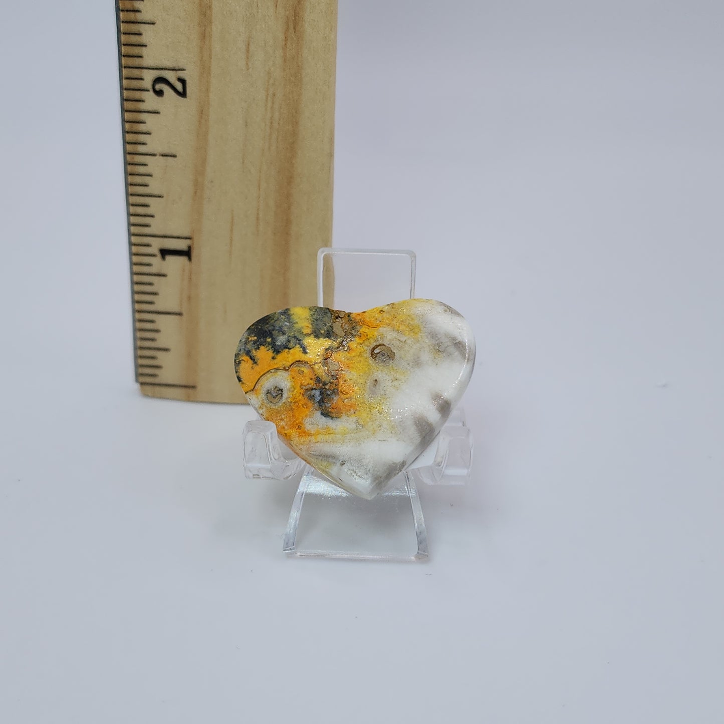 Bumble Bee Jasper Heart Cabachon - Indonesia