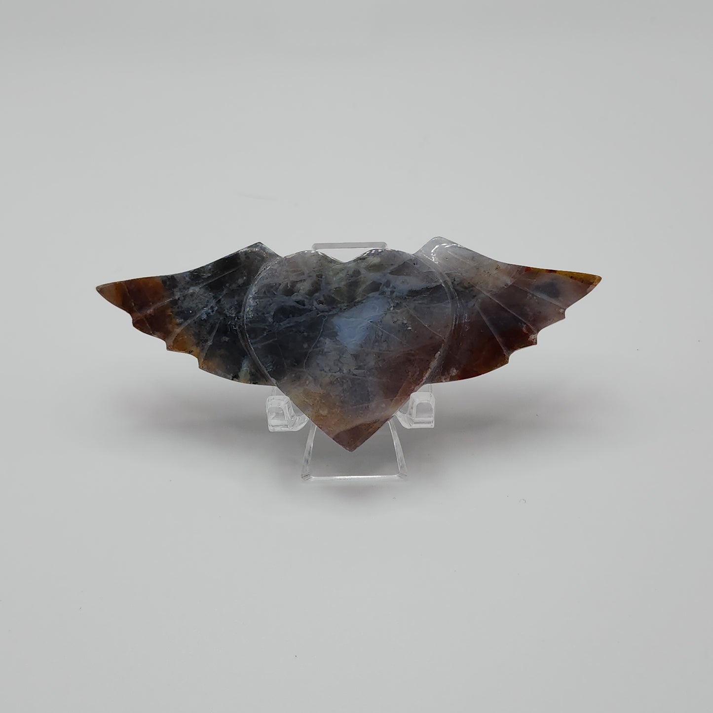 Chalcedony Heart Wings