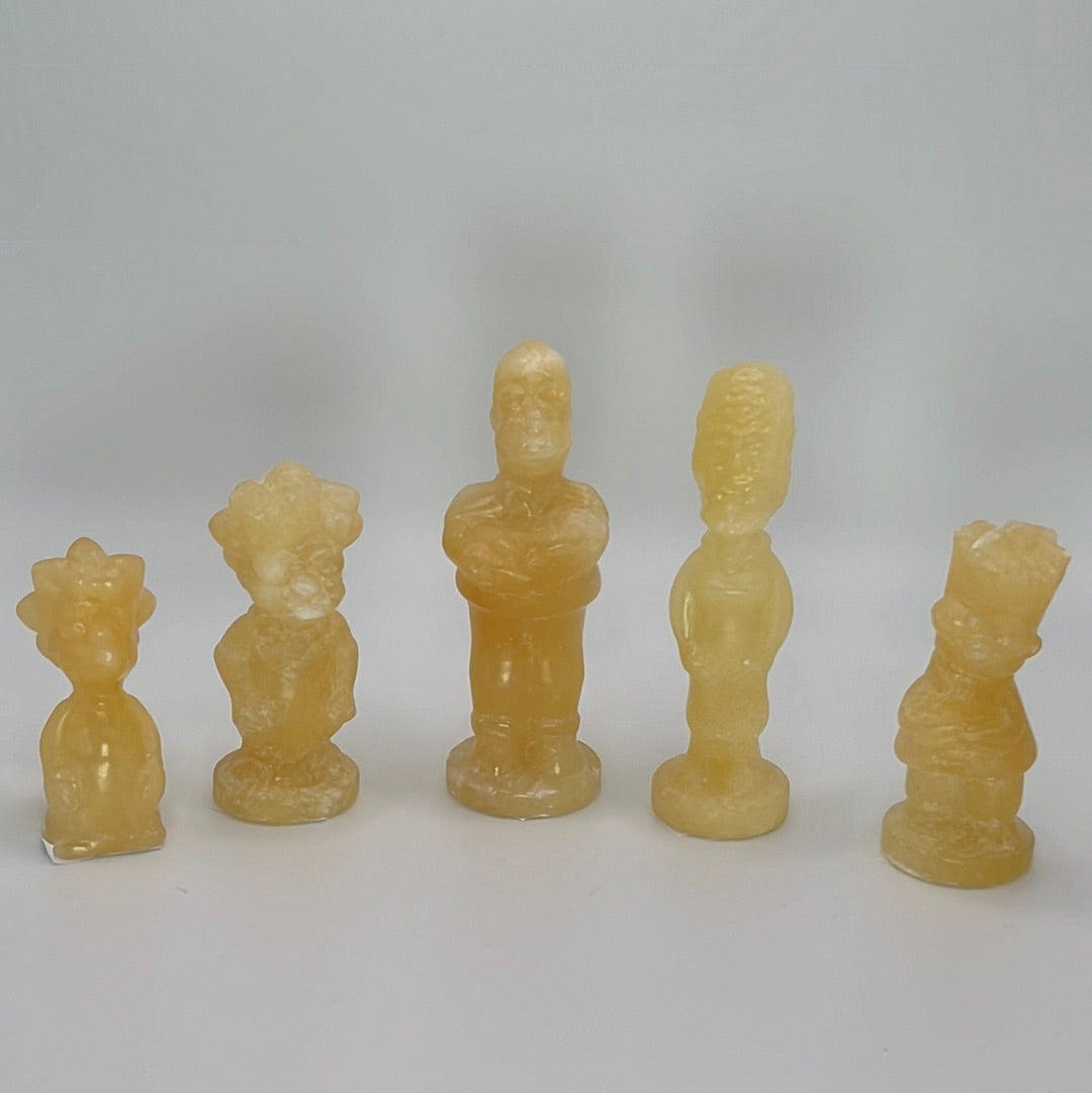 Yellow Calcite Simpsons - 5 Piece Set