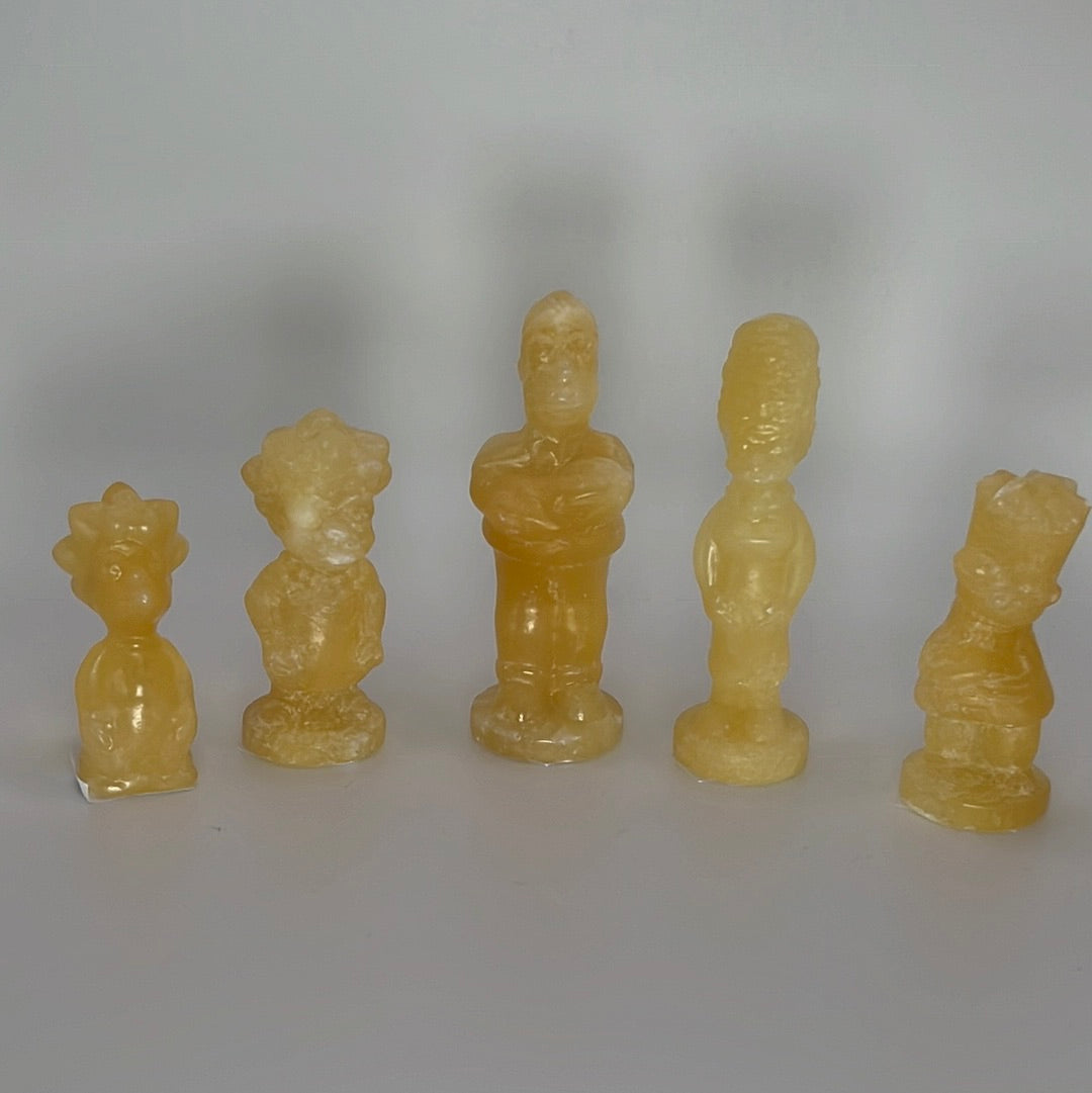 Yellow Calcite Simpsons - 5 Piece Set
