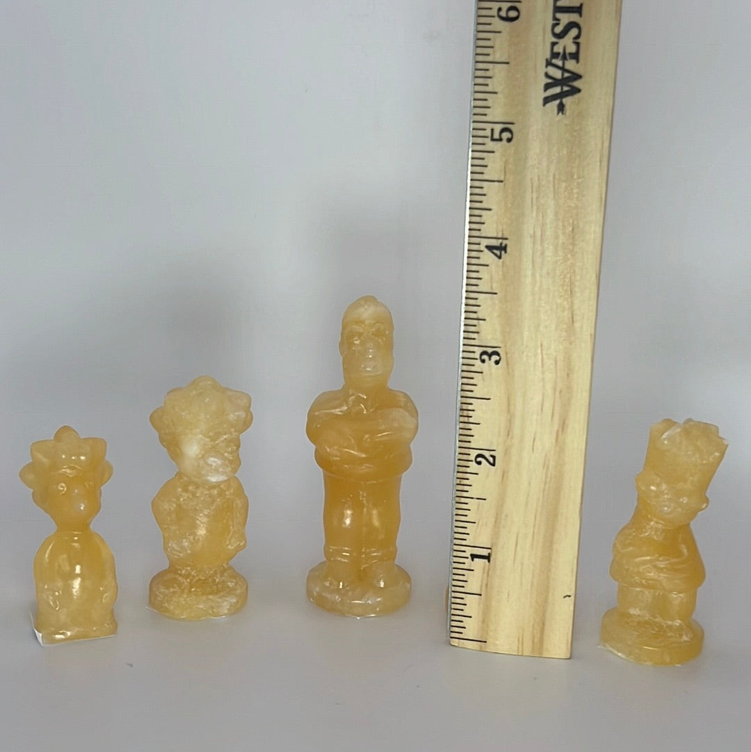 Yellow Calcite Simpsons - 5 Piece Set