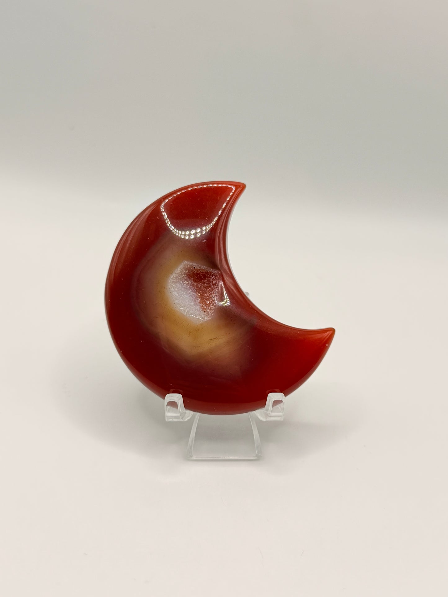 Carnelian Druzy Moon A