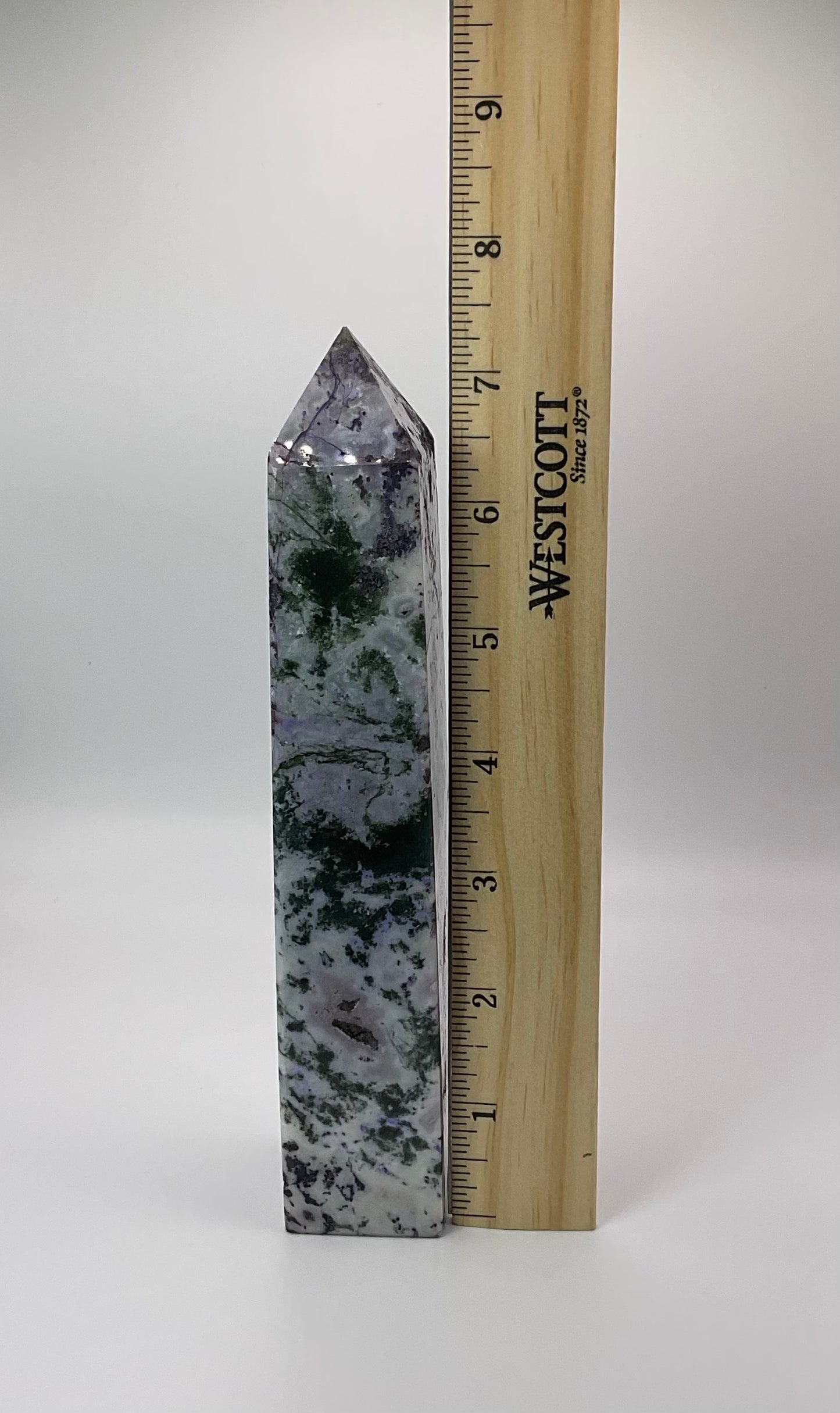 *Dyed Purple Moss Agate Tower