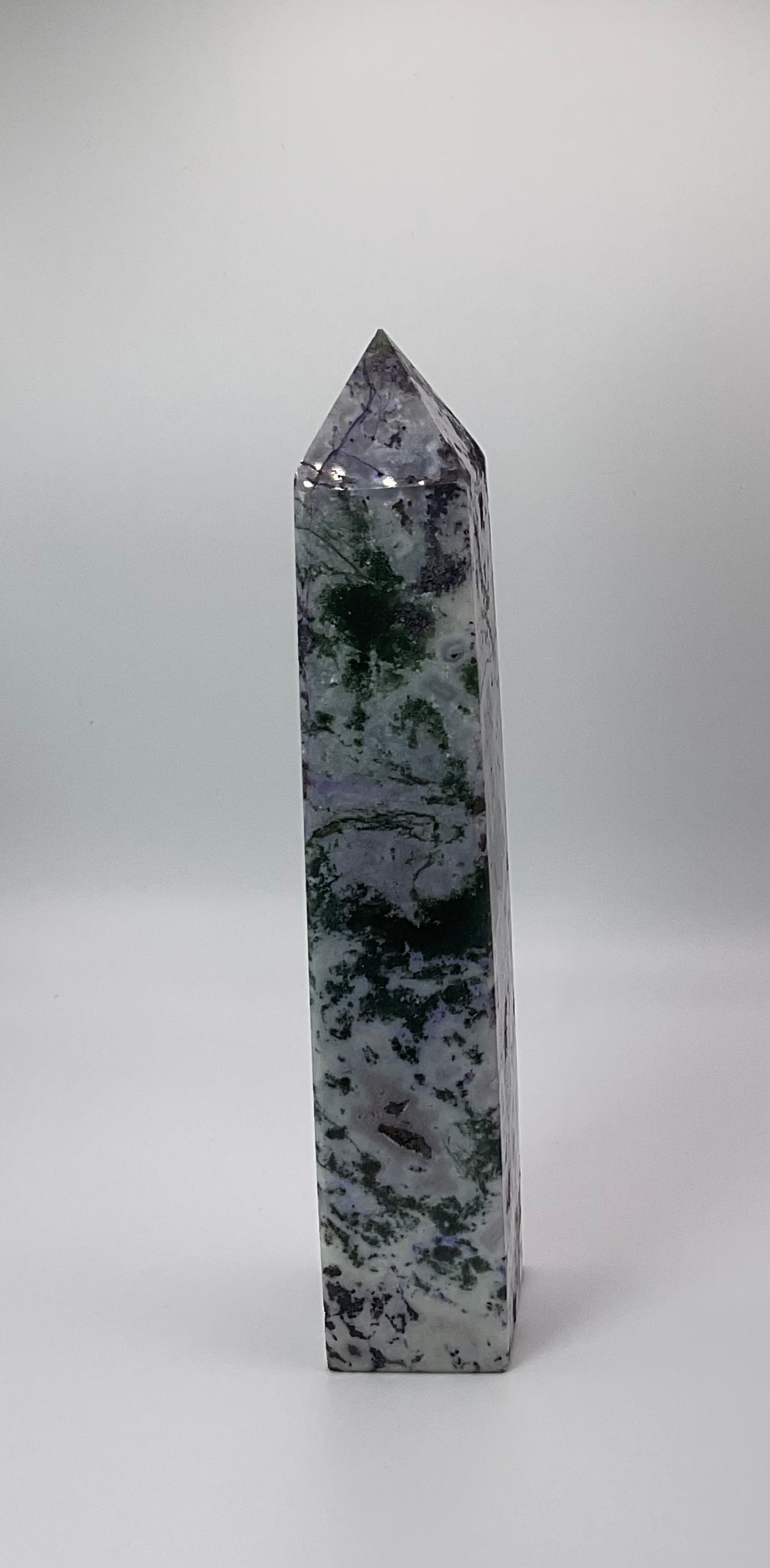 *Dyed Purple Moss Agate Tower