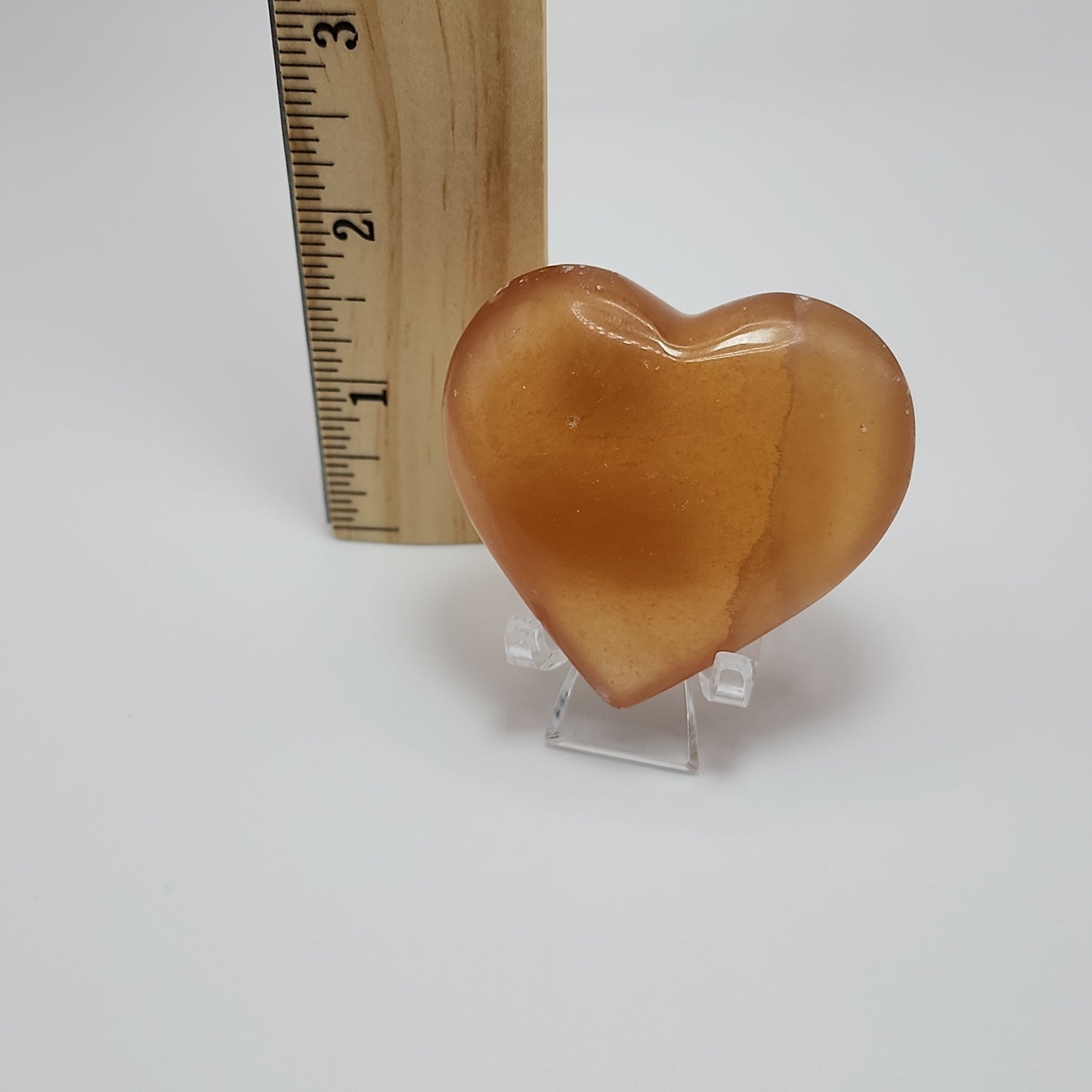 Honey Calcite Heart