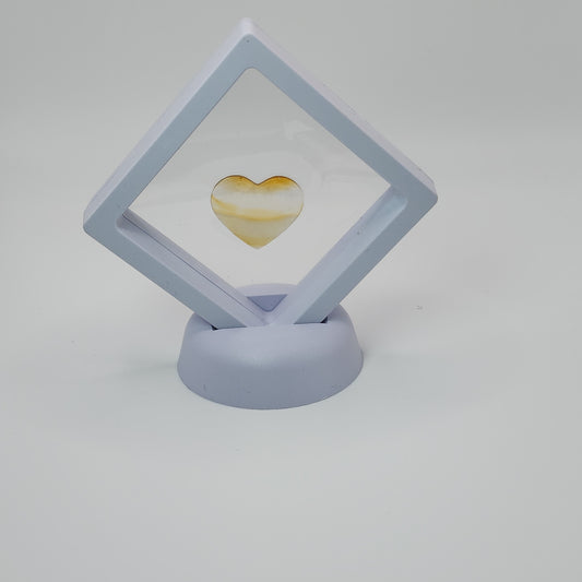Iris Agate Heart Carving