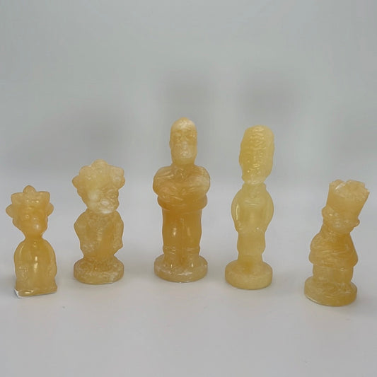 Yellow Calcite Simpsons - 5 Piece Set
