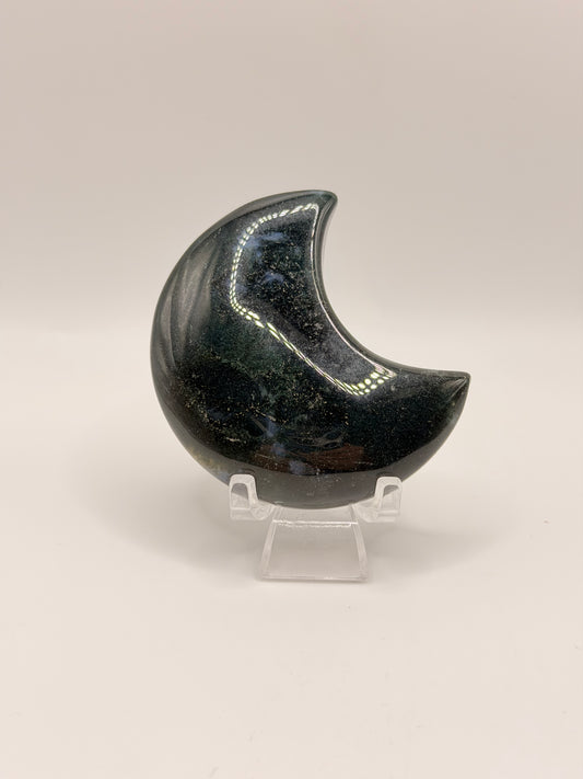 Moss Agate Moon E