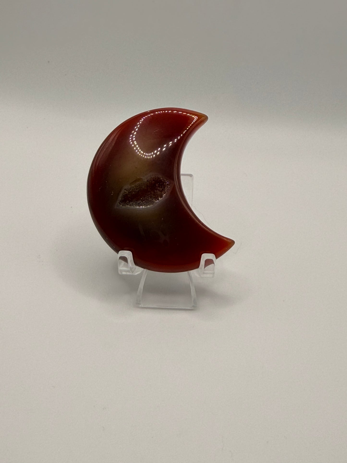 Carnelian Druzy Moon B