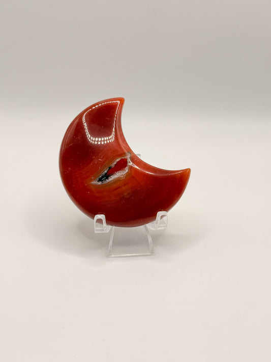 Carnelian Druzy Moon F